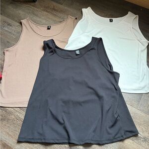 SHEIN Women's Tank Tops - Black, White, and Tan